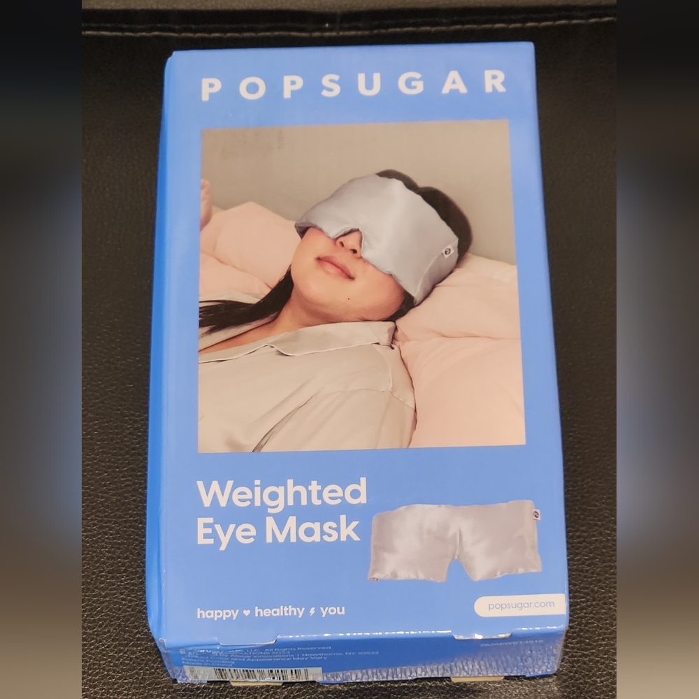POPSUGAR Weighted Eye Mask in Light Gray. NIB